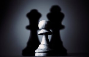 Chess figure - big shadow