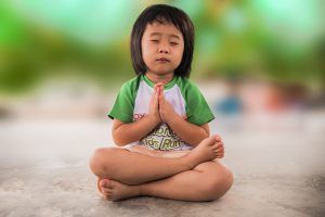 girl meditating