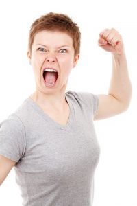 woman in anger